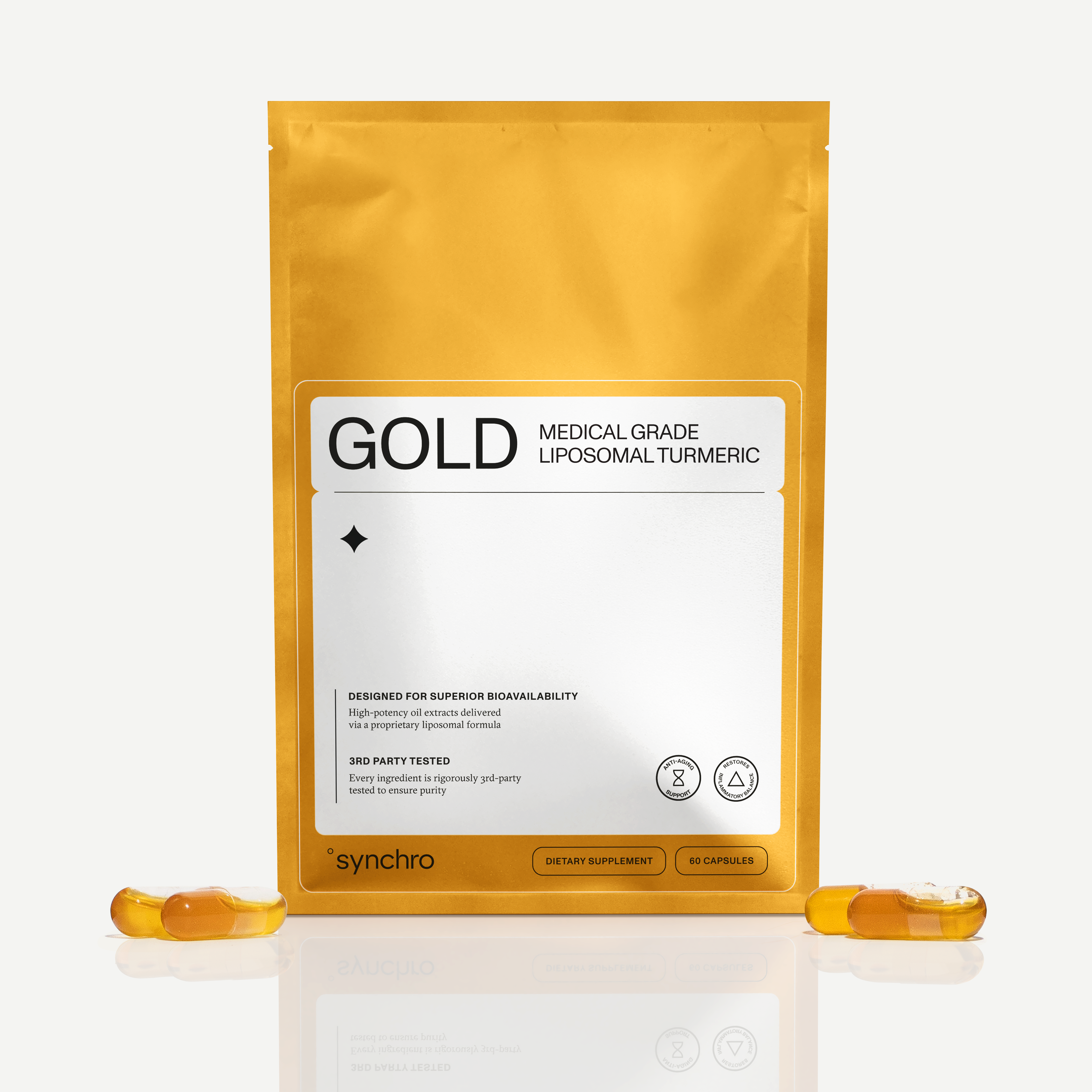Gold | Medical Grade Liposomal Turmeric | Biodegradable Refill