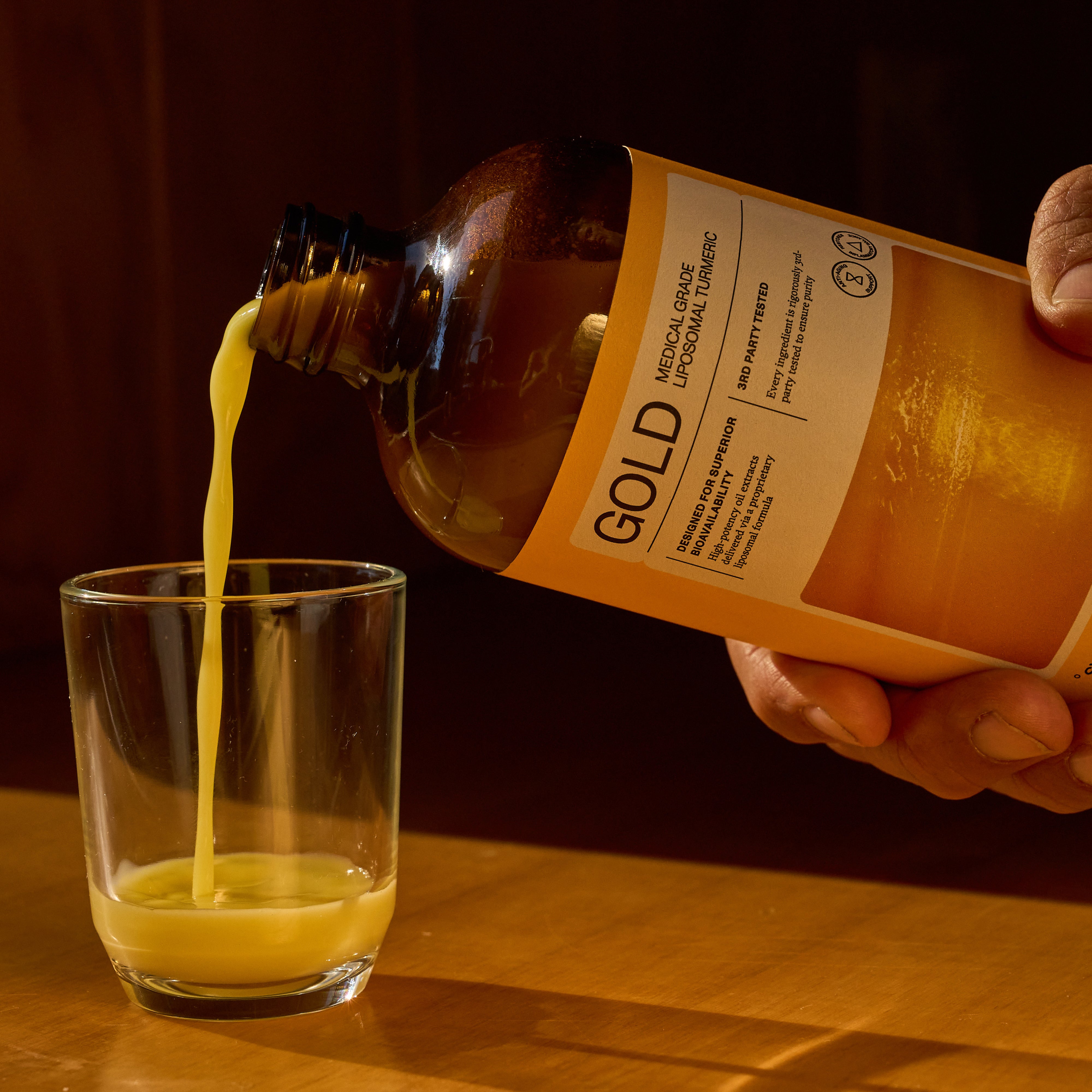 Gold | Medical Grade Liposomal Turmeric Elixir | Lemon Ginger